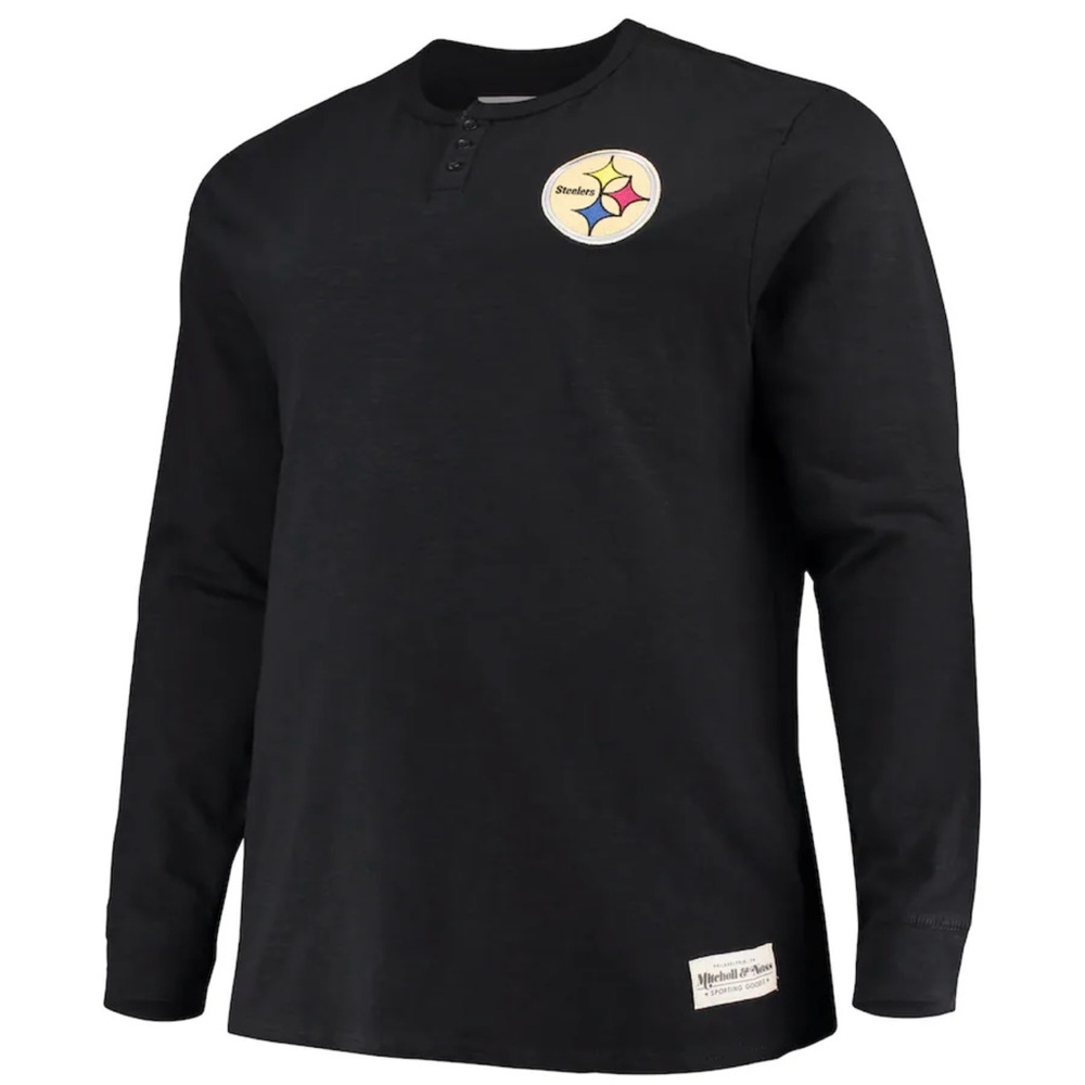 Mitchell and Ness Steelers Henley. 3XLT